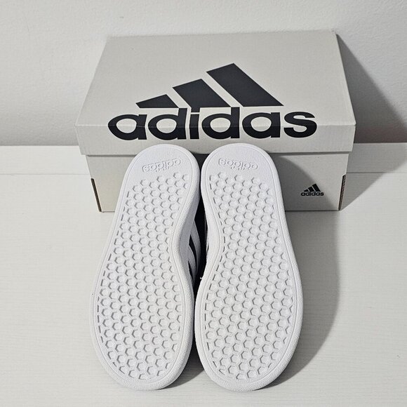Adidas GRAND COURT 2.0 K Core Black / Cloud White Kids Size 11K    GW6503 - Picture 6 of 7